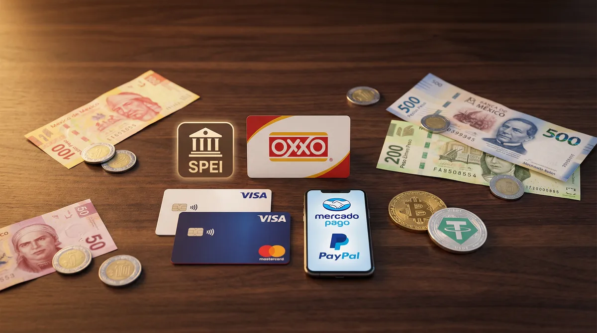 Métodos de pago aceptados en ZodiacBet México - OXXO, SPEI, Visa, Mastercard, Bitcoin